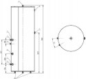 Bojler zbiornik akumulacyjny z wężownicą Termica 300 l, WW300E