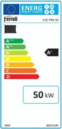 Piec, kocioł stalowy zgazowujący drewno Ferroli CGF PRO 50kW, 23FGZ50 ZUM