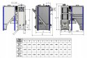 Ogniwo Bio Duo 10 kW kocioł, piec na pellet i drewno lewy, prawy ZUM
