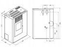 Piec Eva Calor Nella stalowy na pellet 9 kW