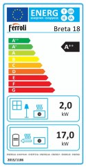 Termokominek Ferroli BRETA PELLET 18kW z płaszczem