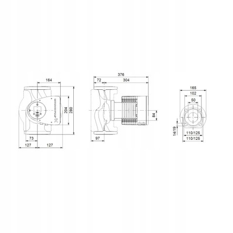 Grundfos Pompa obiegowa Magna3 50-100 F 280 PN6/10 Grundfos 97924283