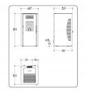 Piec na pellet Caminetti Montegrappa Piano 7 kW czerwony