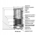 Zasobnik c.w.u. MEGA W-E 400.81N stojący z wężownicą 400l BIAWAR 25234