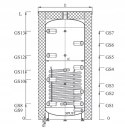 Zbiornik buforowy do pomp ciepła SG(B) 800 z wężownicą Galmet 71-800700