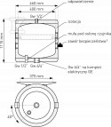 Bojler do pomp ciepła bez wężownicy Galmet 120 l, 70-127000