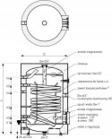 GALMET Bojler Zbiornik 500 l stojący z wężownicą, 26-504000N