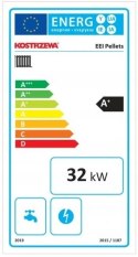 Piec Kocioł Kostrzewa stalowy na pellet 32 kW + ZUM GRATIS