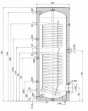 Bojler do pomp ciepła z dwoma wężownicami Immergas 300 l, UBS300SOLV2
