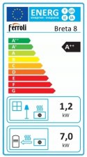 Piec Kocioł Ferroli Breta Pellet 8 kW stalowy z płaszczem wodnym