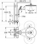 System prysznicowy z termostatem EUPHORIA SYSTEM 310