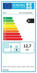 Piecyk na pellet WATT 14,3 kW kolor biały z nadmuchem kanałowy