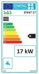 Piec Kocioł klasy 5 Sas Efekt 17Kw prawy na ekogroszek