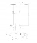 SYSTEM PRYSZNICOWY Omnires PM7444CR