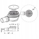 Syfon brodzika 90 mm chrom GEBERIT