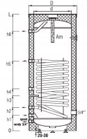 WYMIENNIK,ZASOBNIK, BOJLER 100L Z WĘŻOWNICĄ GALMET, 06-124671