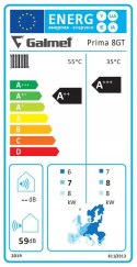 GALMET Pompa ciepła powietrzna monoblok Prima 8 GT - 8,4 kW + TG-200 + B-60