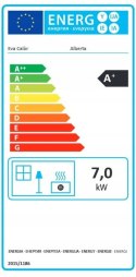 Piec na drewno Eva Calor Alberta 7 kW hermetyczny