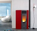 Piec piecyk na pellet Eva Calor Perla 7,5 kW czerwony