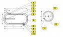 BOJLER DWUPŁASZCZOWY WYMIENNIK OGRZEWACZ WODY 80L ANODA MAGNEZOWA POZIOMY