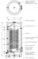 Bojler do pomp ciepła Galmet 250l SGW(S) Maxi, 26-258570N