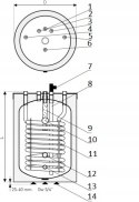 GALMET RONDO 120L WYMIENNIK ZASOBNIK Z WĘŻOWNICĄ, 26-127500