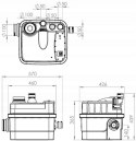 Rozdrabniacz Sanicubic 1 mono podłączenie całego domu IP68 NM, CUBIC1IP68NM